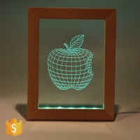 Fine Promotional Gifts Plastic 3D led lamp photo frame night light