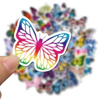 Scrap Booking Cartoon Die Cut Room Butterfly Eco-Friendly Printed Kids Ocean Lip Shaped Sticker For Easter Egg Decoration