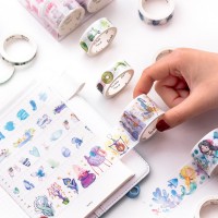 L286 Full Color CE RoHS Holographic PP PET Washi Paper Sticker for Products