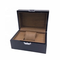 Custom Luxury Art Paper Watch Storage Box Wooden Watch Box