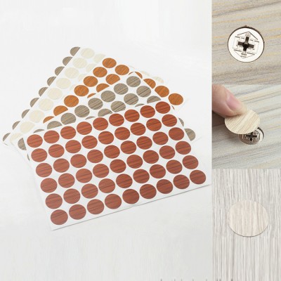 Transfer Arabic Stule Destructible Seal Cap Adhesive Wood Furniture Screw Cover Sticker For Hole